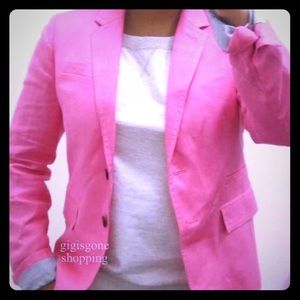 Closet clean out!!!  J.Crew pink linen blazer